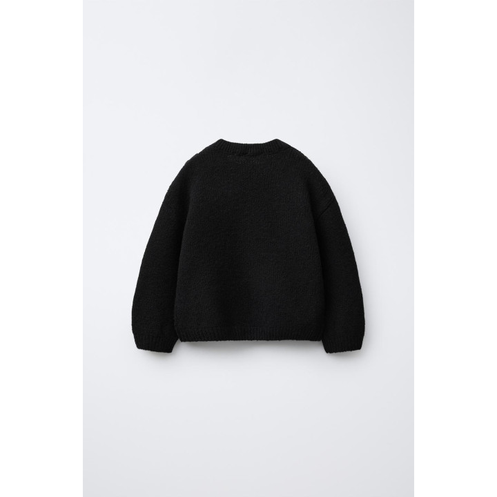 ТРИКОТАЖНЫЙ ДЖЕМПЕР С ЦВЕТАМИ