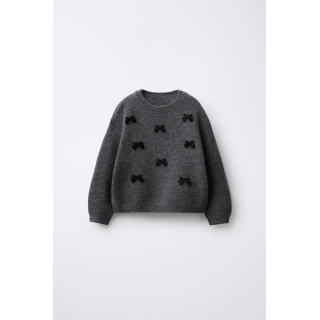 ВЯЗАНЫЙ ДЖЕРСИ С БАНТАМИ ФЛОК