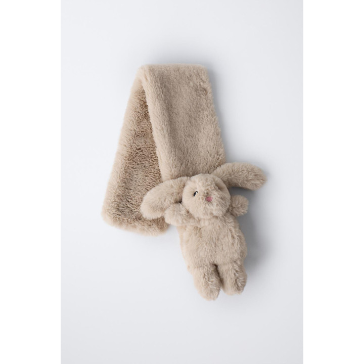 ШАРФ ИЗ ИСКУССТВЕННОГО МЕХА С ДЕТАЛЬЮ «КРОЛИК»