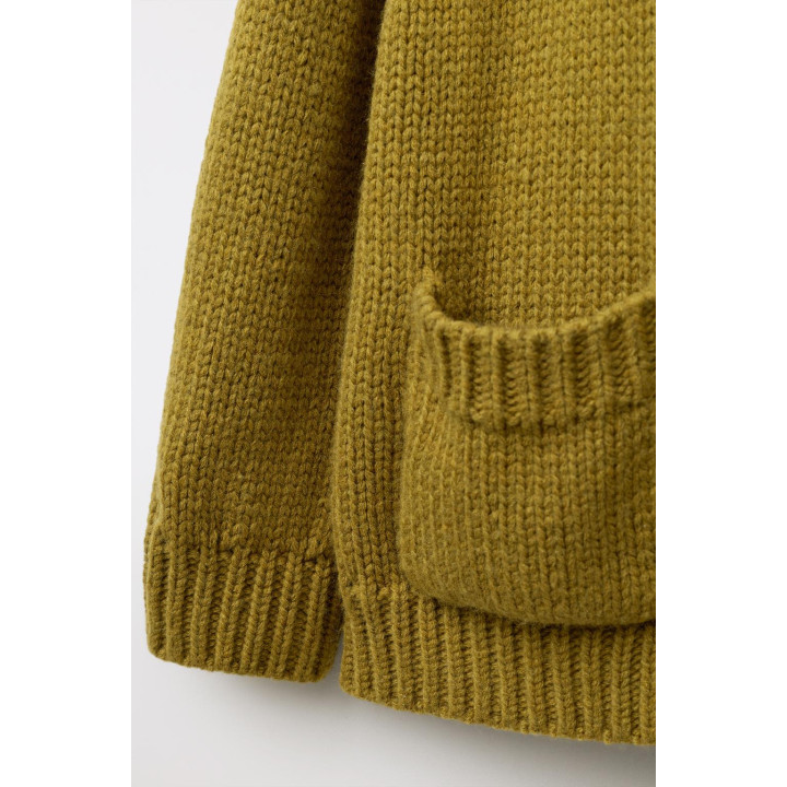 Кардиган из шерсти ограниченной серии из шерстяно-шерстяного вязаного полотна