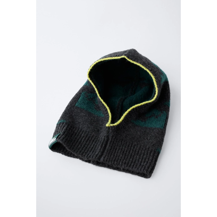 Вязанный балаклава с принтом, коллекция для горнолыжников