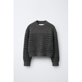 ДЖЕМПЕР В ПОЛОСКУ С ПАЙЕТКАМИ