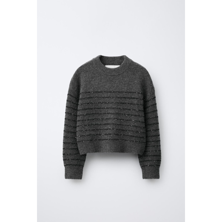 ДЖЕМПЕР В ПОЛОСКУ С ПАЙЕТКАМИ