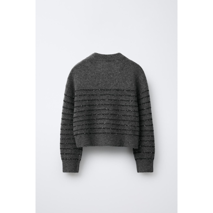 ДЖЕМПЕР В ПОЛОСКУ С ПАЙЕТКАМИ