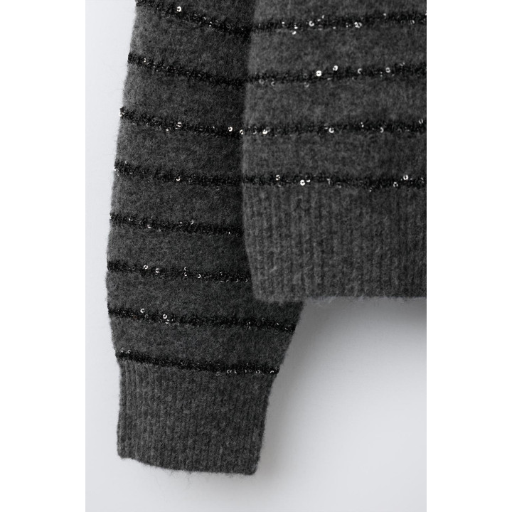 ДЖЕМПЕР В ПОЛОСКУ С ПАЙЕТКАМИ