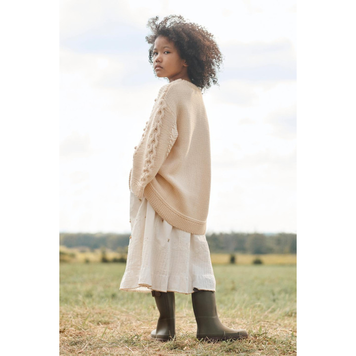 Платье limited edition с вязаным узором и вышивкой