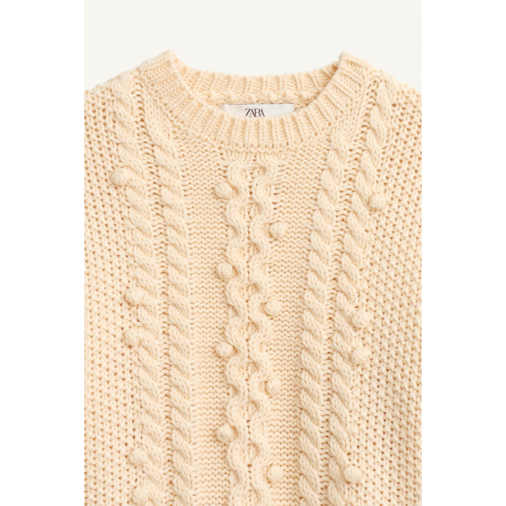 Платье limited edition с вязаным узором и вышивкой