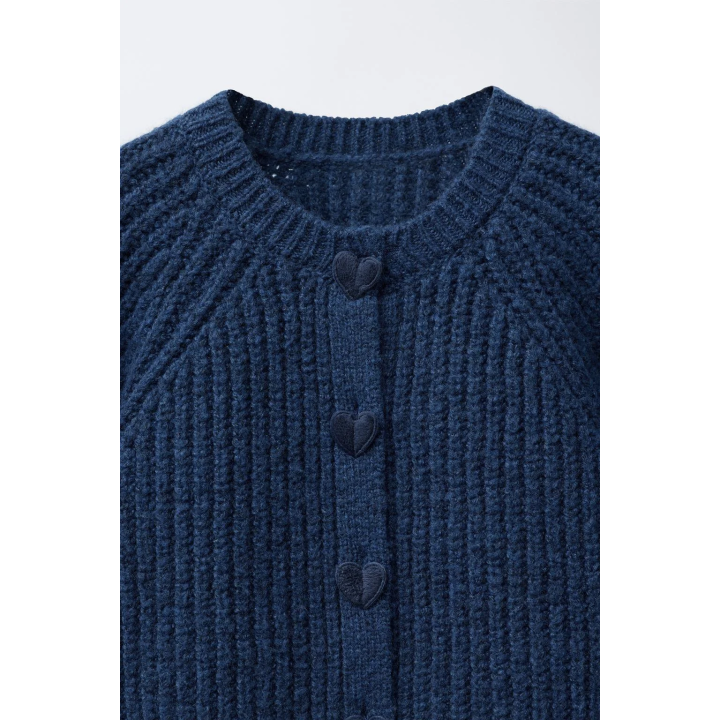 ВЯЗАНЫЙ КАРДИГАН С СЕРДЦАМИ