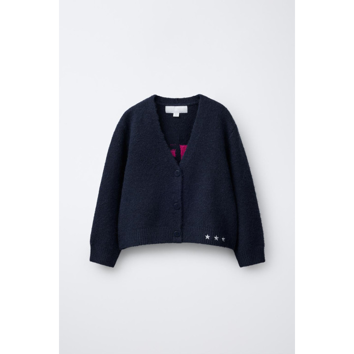 Кардиган с контрастным текстом