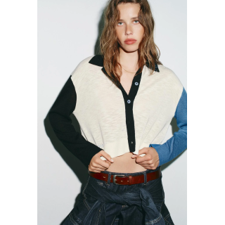 КАРДИГАН С КОНТРАСТНЫМИ ДЕТАЛЯМИ