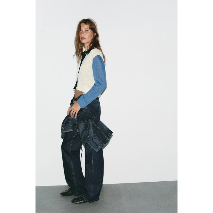 КАРДИГАН С КОНТРАСТНЫМИ ДЕТАЛЯМИ