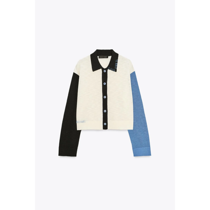 КАРДИГАН С КОНТРАСТНЫМИ ДЕТАЛЯМИ