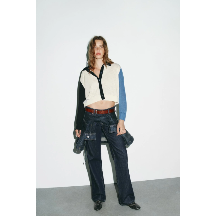 КАРДИГАН С КОНТРАСТНЫМИ ДЕТАЛЯМИ