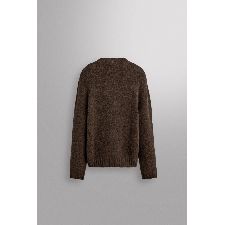 СВИТЕР ИЗ РЕЛЬЕФНОЙ ТКАНИ С ШЕРСТЬЮ