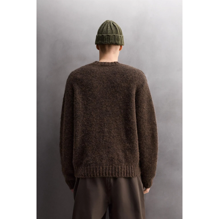 СВИТЕР ИЗ РЕЛЬЕФНОЙ ТКАНИ С ШЕРСТЬЮ