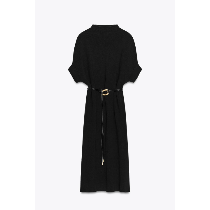 ТРИКОТАЖНОЕ ПЛАТЬЕ С РЕМНЕМ