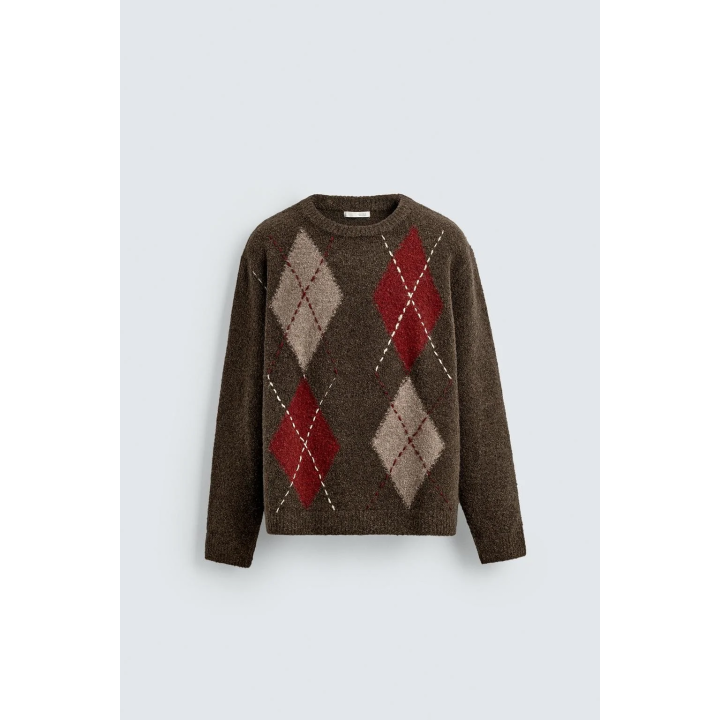 ЖАККАРДОВЫЙ СВИТЕР С РОМБАМИ