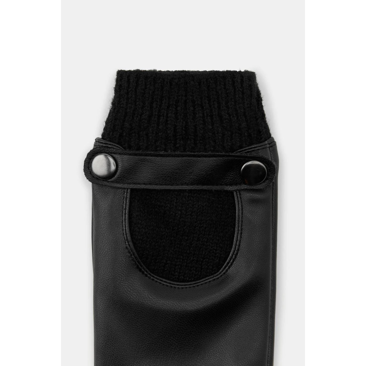 ПЕРЧАТКИ ИЗ ИСКУССТВЕННОЙ КОЖИ И ТРИКОТАЖА