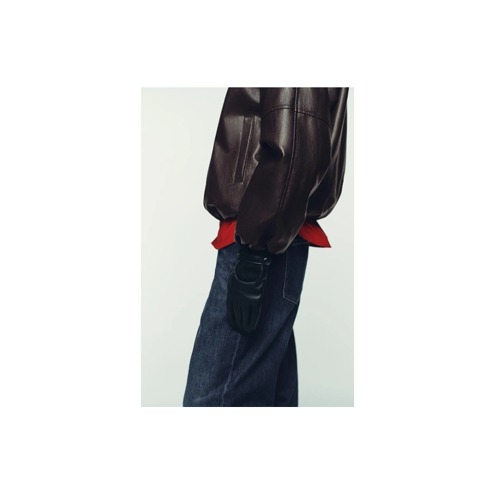 ПЕРЧАТКИ ИЗ ИСКУССТВЕННОЙ КОЖИ И ТРИКОТАЖА