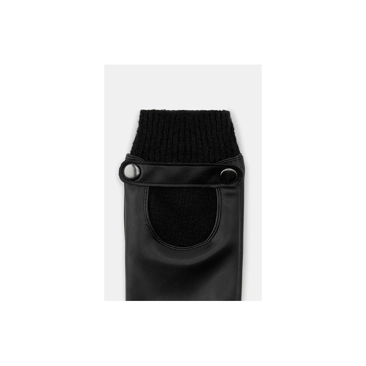 ПЕРЧАТКИ ИЗ ИСКУССТВЕННОЙ КОЖИ И ТРИКОТАЖА