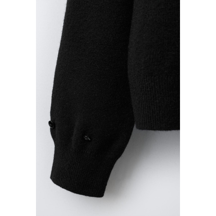 ТРИКОТАЖНЫЙ КАРДИГАН СО СЪЕМНЫМИ ПЕРЬЯМИ