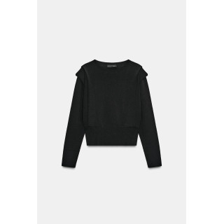 ТРИКОТАЖНЫЙ ТОП С ПОДПЛЕЧНИКАМИ