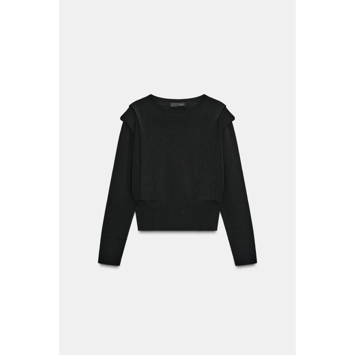 ТРИКОТАЖНЫЙ ТОП С ПОДПЛЕЧНИКАМИ