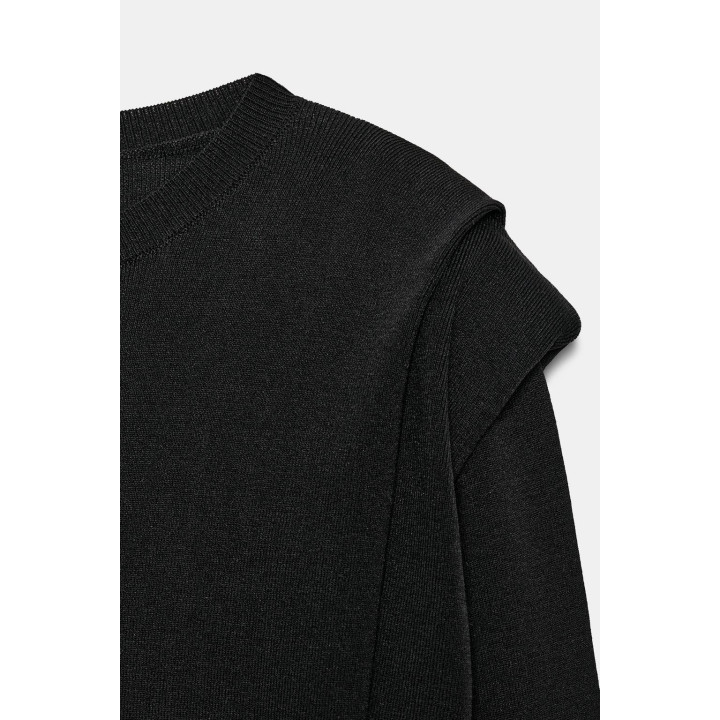 ТРИКОТАЖНЫЙ ТОП С ПОДПЛЕЧНИКАМИ