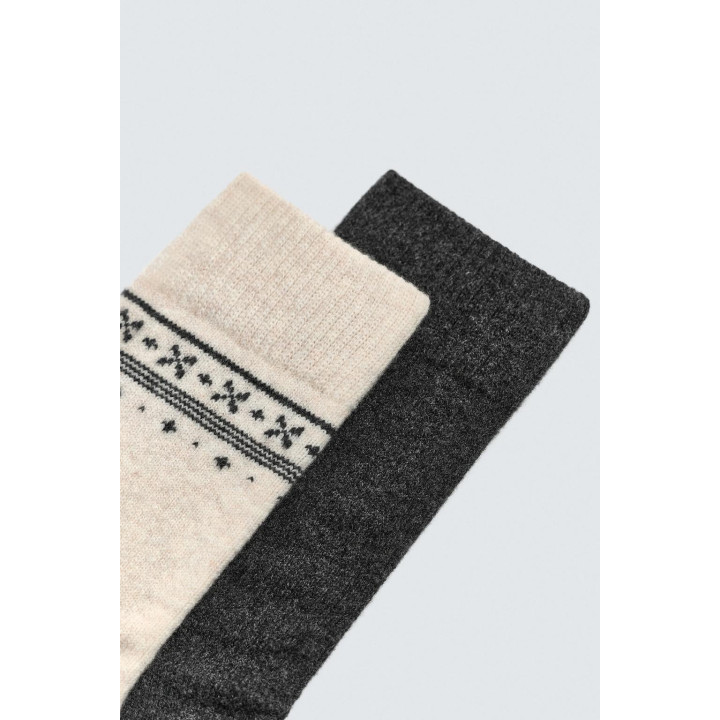 НАБОР 2 ПАР КОМБИНИРОВАННЫХ НОСКОВ