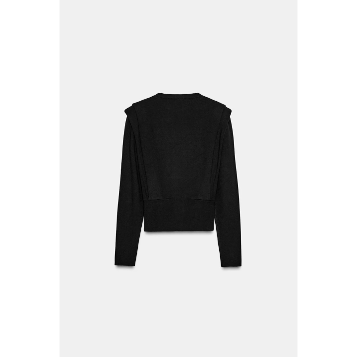 ВЯЗАНЫЙ СВИТЕР С ПОГОНАМИ