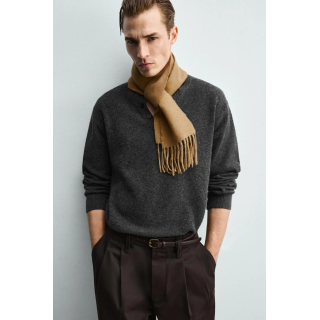 УЗКИЙ ШАРФ С БАХРОМОЙ