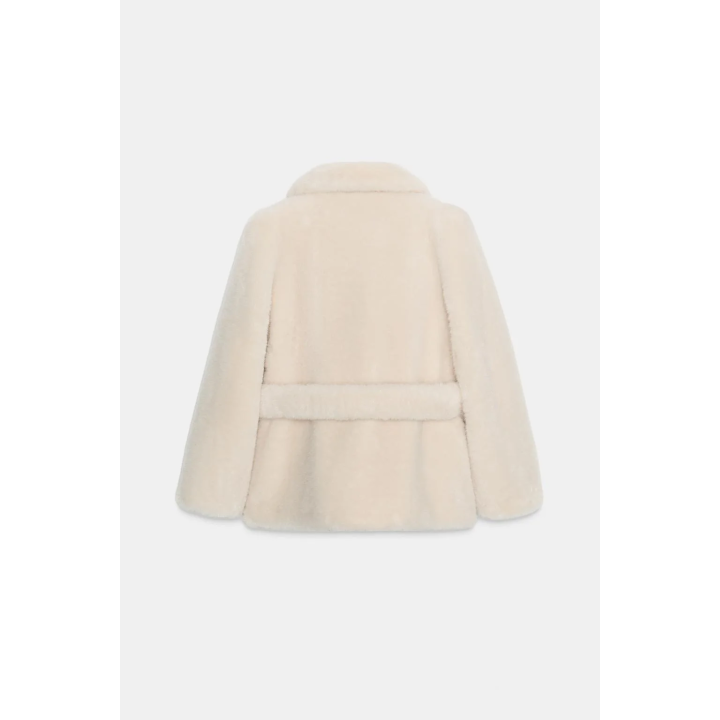 КОРОТКОЕ ПАЛЬТО ИЗ ИСКУССТВЕННОГО МЕХА С ПОЯСОМ — ZW COLLECTION