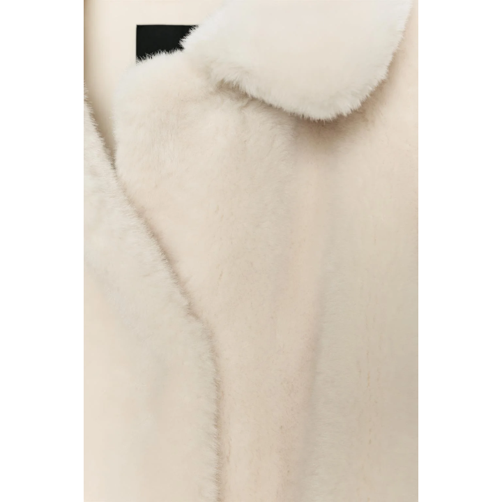 КОРОТКОЕ ПАЛЬТО ИЗ ИСКУССТВЕННОГО МЕХА С ПОЯСОМ — ZW COLLECTION