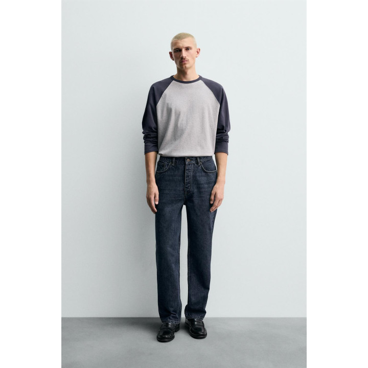 ДЖИНСЫ STRAIGHT FIT ИЗ ХЛОПКА И ШЕРСТИ