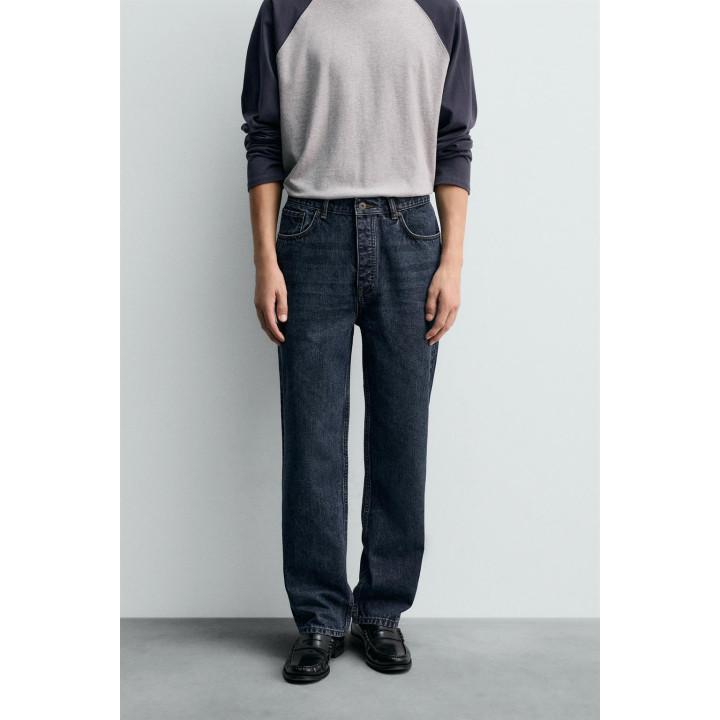 ДЖИНСЫ STRAIGHT FIT ИЗ ХЛОПКА И ШЕРСТИ