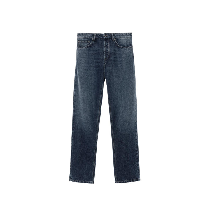 ДЖИНСЫ STRAIGHT FIT ИЗ ХЛОПКА И ШЕРСТИ