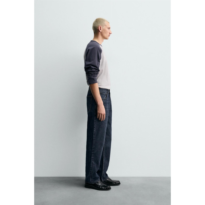 ДЖИНСЫ STRAIGHT FIT ИЗ ХЛОПКА И ШЕРСТИ