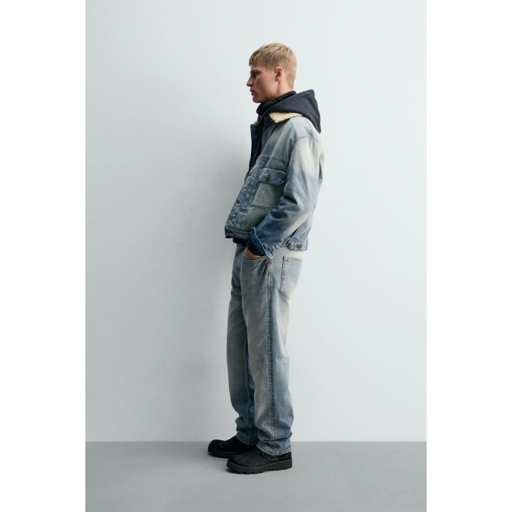 Джинсы sr_a с проймой прямого кроя