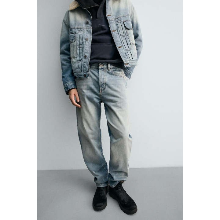 Джинсы sr_a с проймой прямого кроя