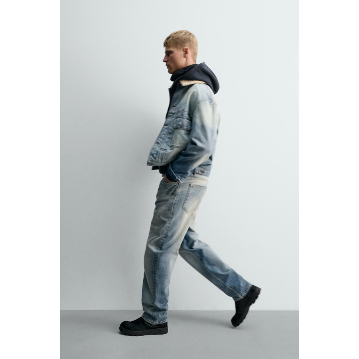 Джинсы sr_a с проймой прямого кроя