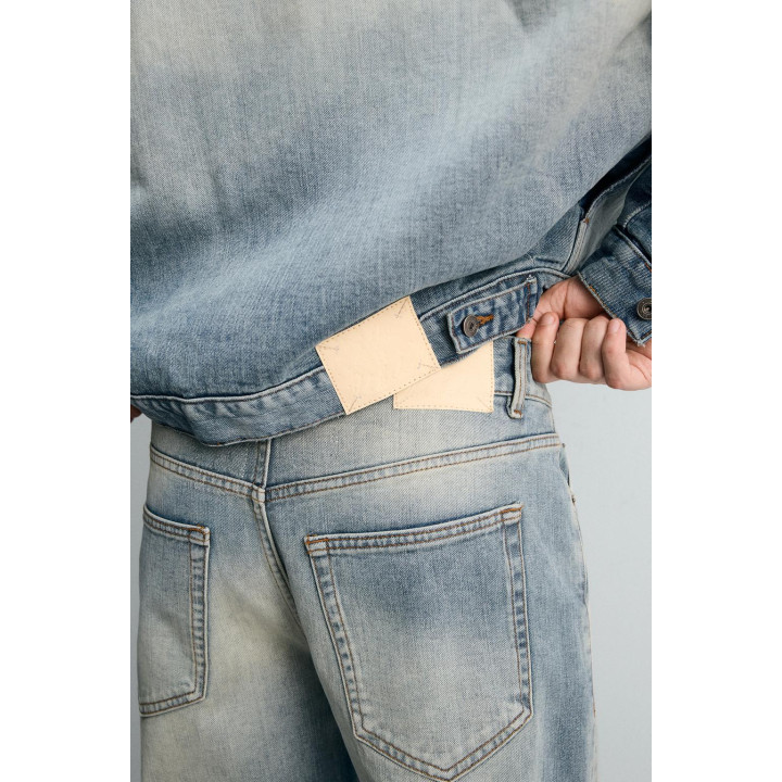 Джинсы sr_a с проймой прямого кроя