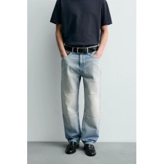 Джинсы прямого кроя с швами