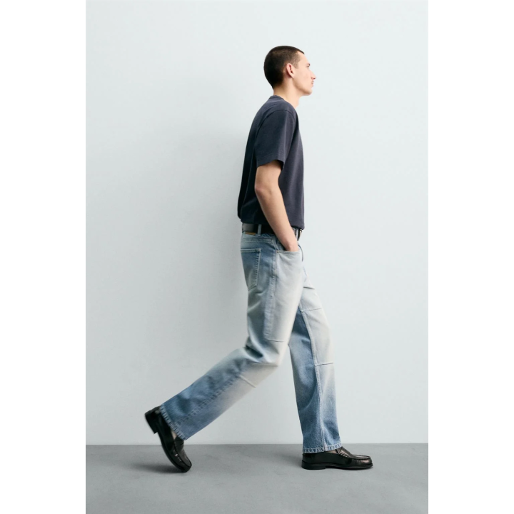 Джинсы прямого кроя с швами