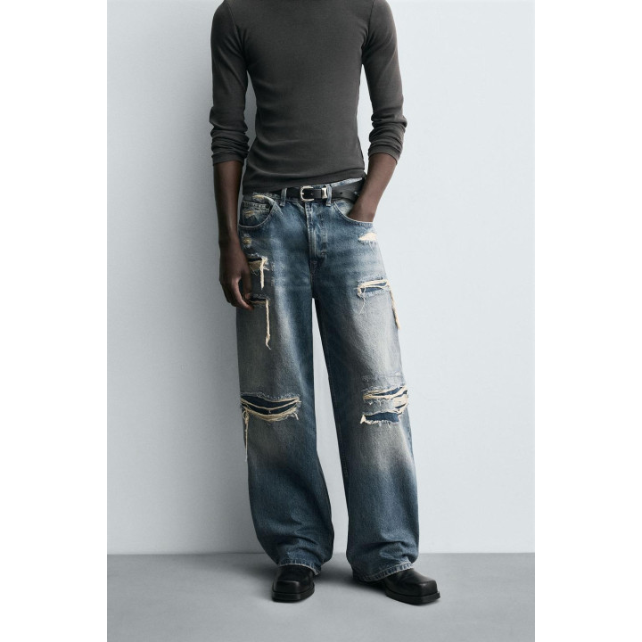 ДЖИНСЫ BALLOON FIT С РАЗРЕЗАМИ