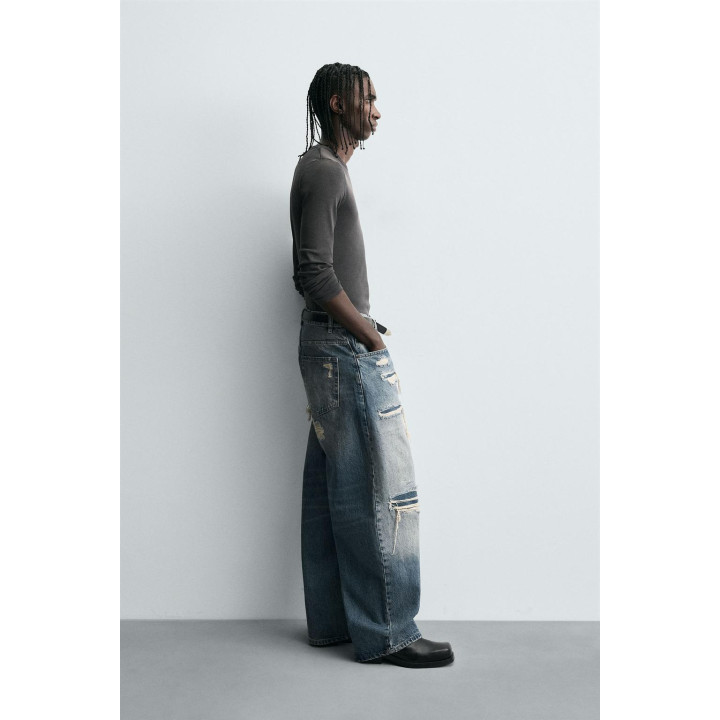 ДЖИНСЫ BALLOON FIT С РАЗРЕЗАМИ