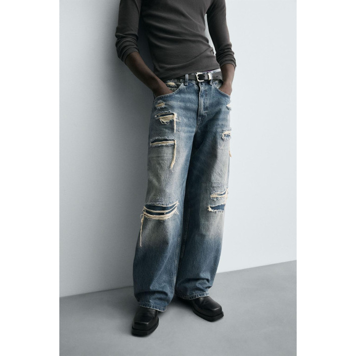 ДЖИНСЫ BALLOON FIT С РАЗРЕЗАМИ