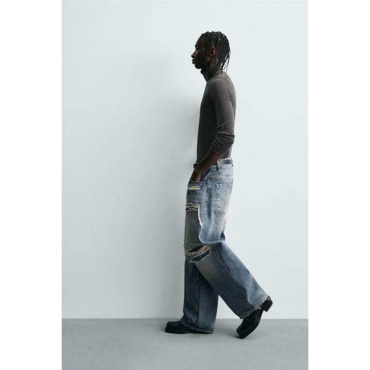 ДЖИНСЫ BALLOON FIT С РАЗРЕЗАМИ