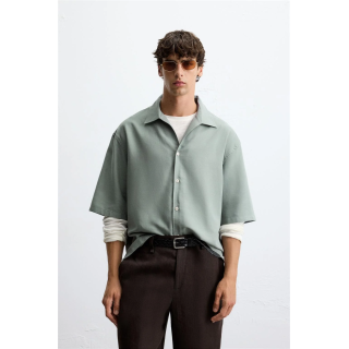 РУБАШКА RELAXED FIT ИЗ СТРУЯЩЕЙСЯ ТКАНИ