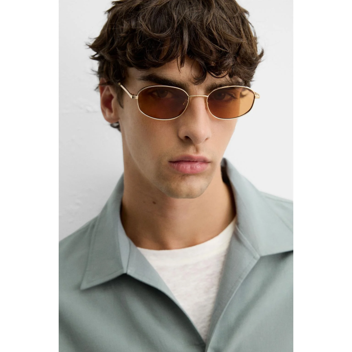 РУБАШКА RELAXED FIT ИЗ СТРУЯЩЕЙСЯ ТКАНИ