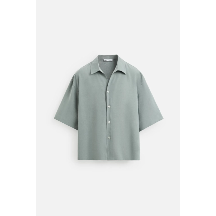 РУБАШКА RELAXED FIT ИЗ СТРУЯЩЕЙСЯ ТКАНИ